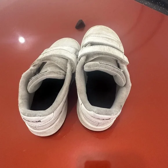 Adidas White and Black Velcro Sneakers - Picture 2 of 2